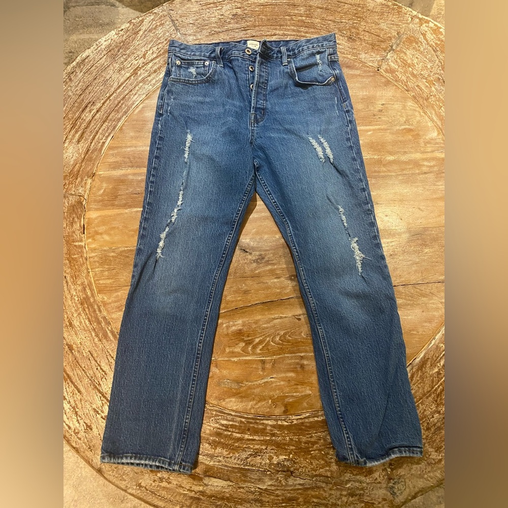 GAP Distressed Straight Leg Cone Denim